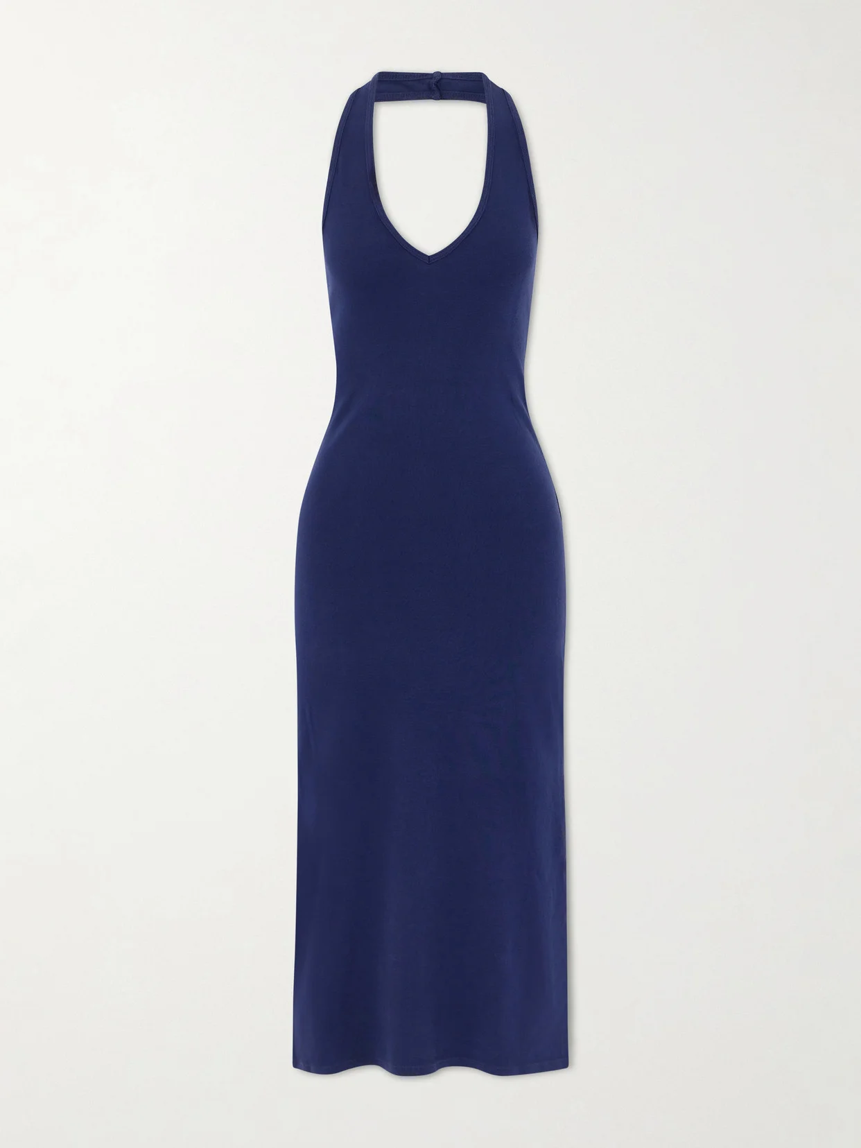 Stevie Halter-neck Cotton-jersey Midi Dress - 1