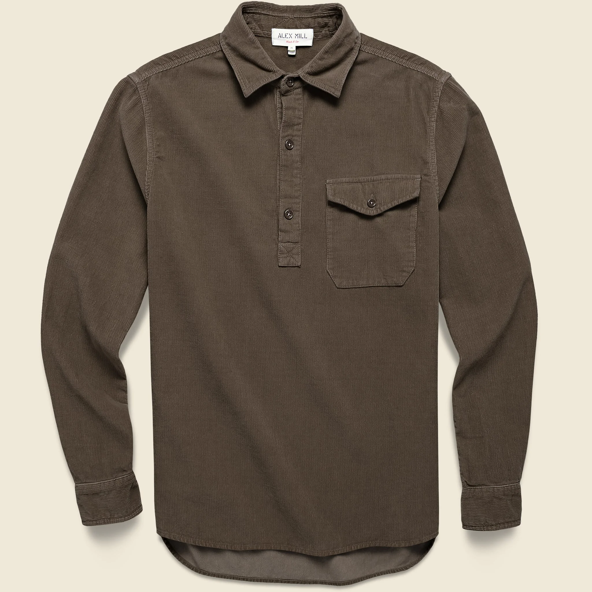 Popover Cord Shirt - Umber - 1