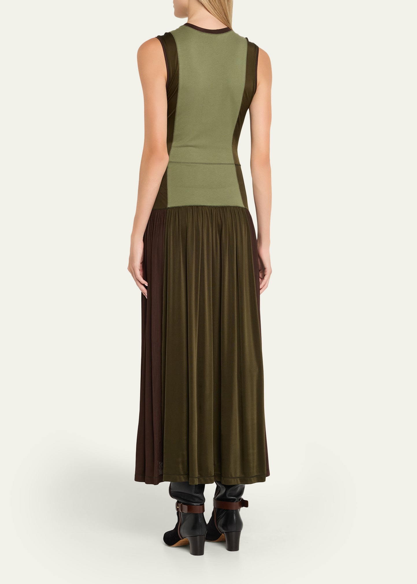 Amaliya Sleeveless Color Block Dress - 3