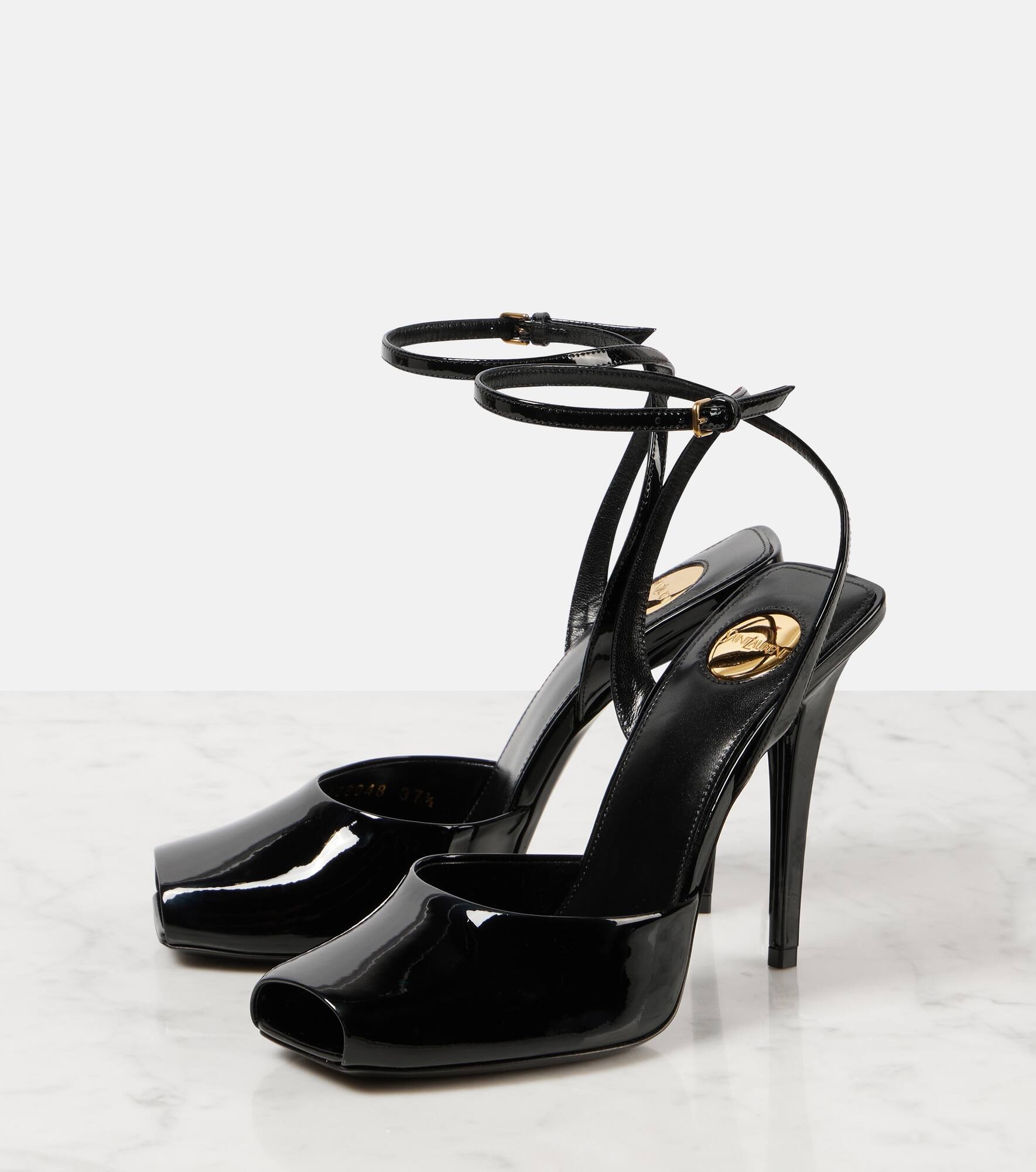 La Scandale 110 patent leather sandals - 4