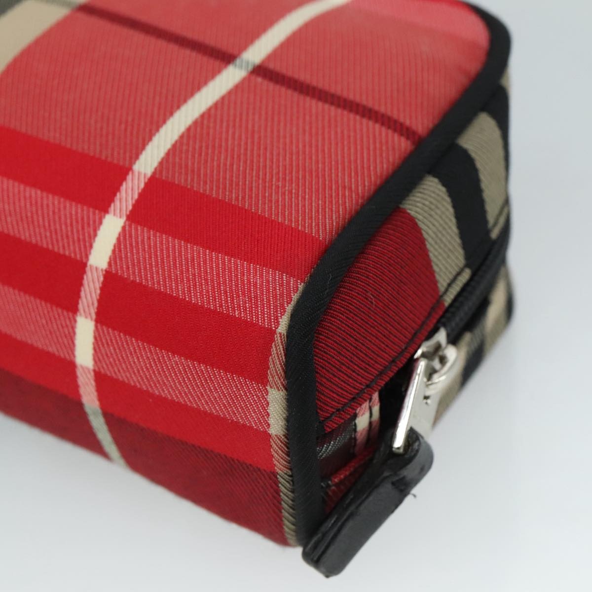 Burberry Nova Check Hand Bag Canvas Red - 10