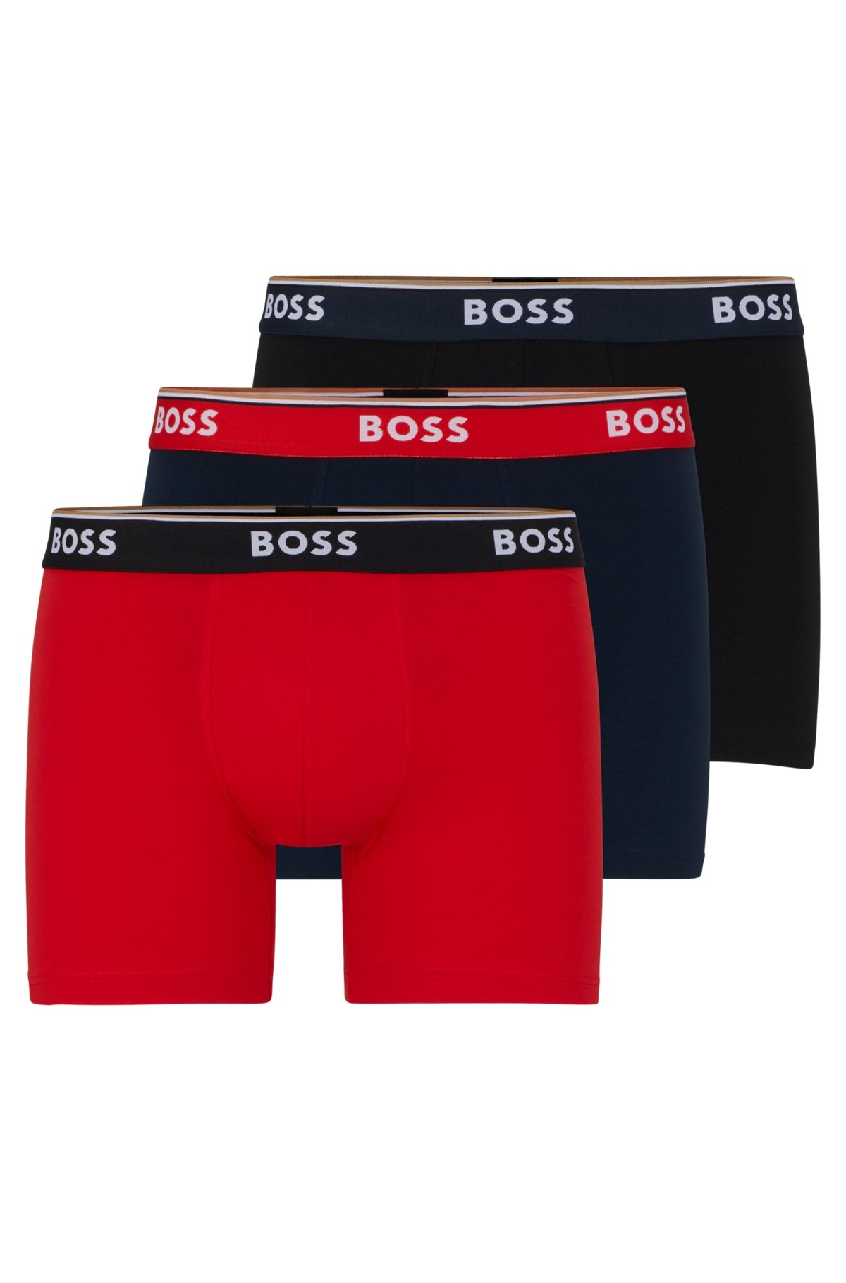 THREE-PACK OF BOXER BRIEFS WITH LOGO WAISTBANDS - 1