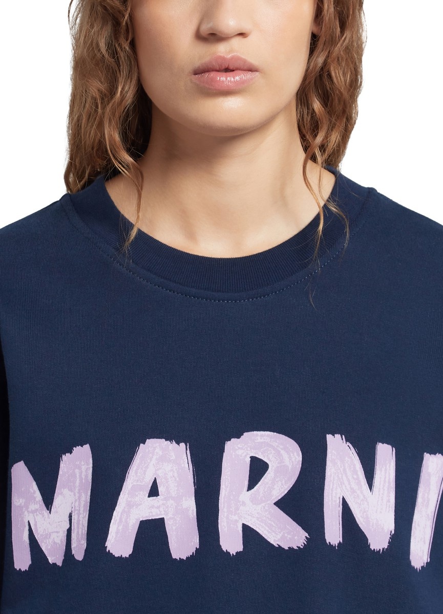 Bio Cotton Sweatshirt With Marni Print - 4