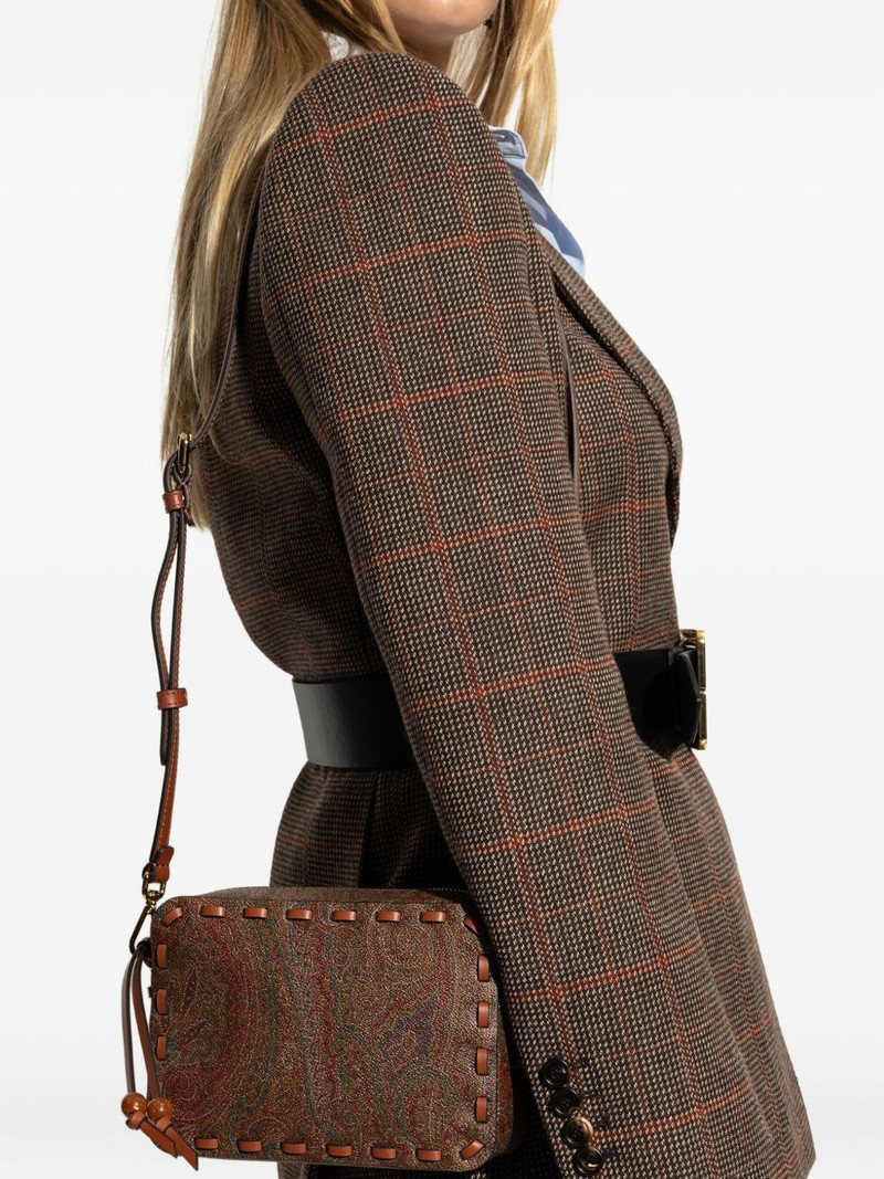 Etro paisley-pattern stitched tote bag outlook