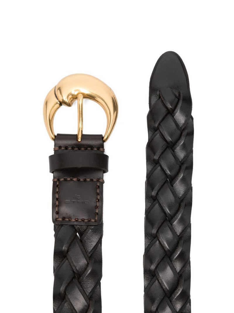 Etro braided leather belt outlook