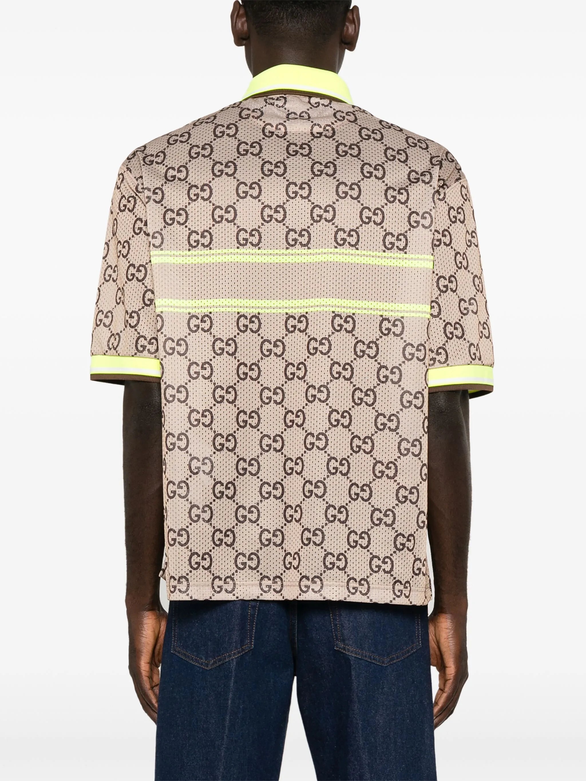 GG Supreme Perforated Polo Shirt - 3