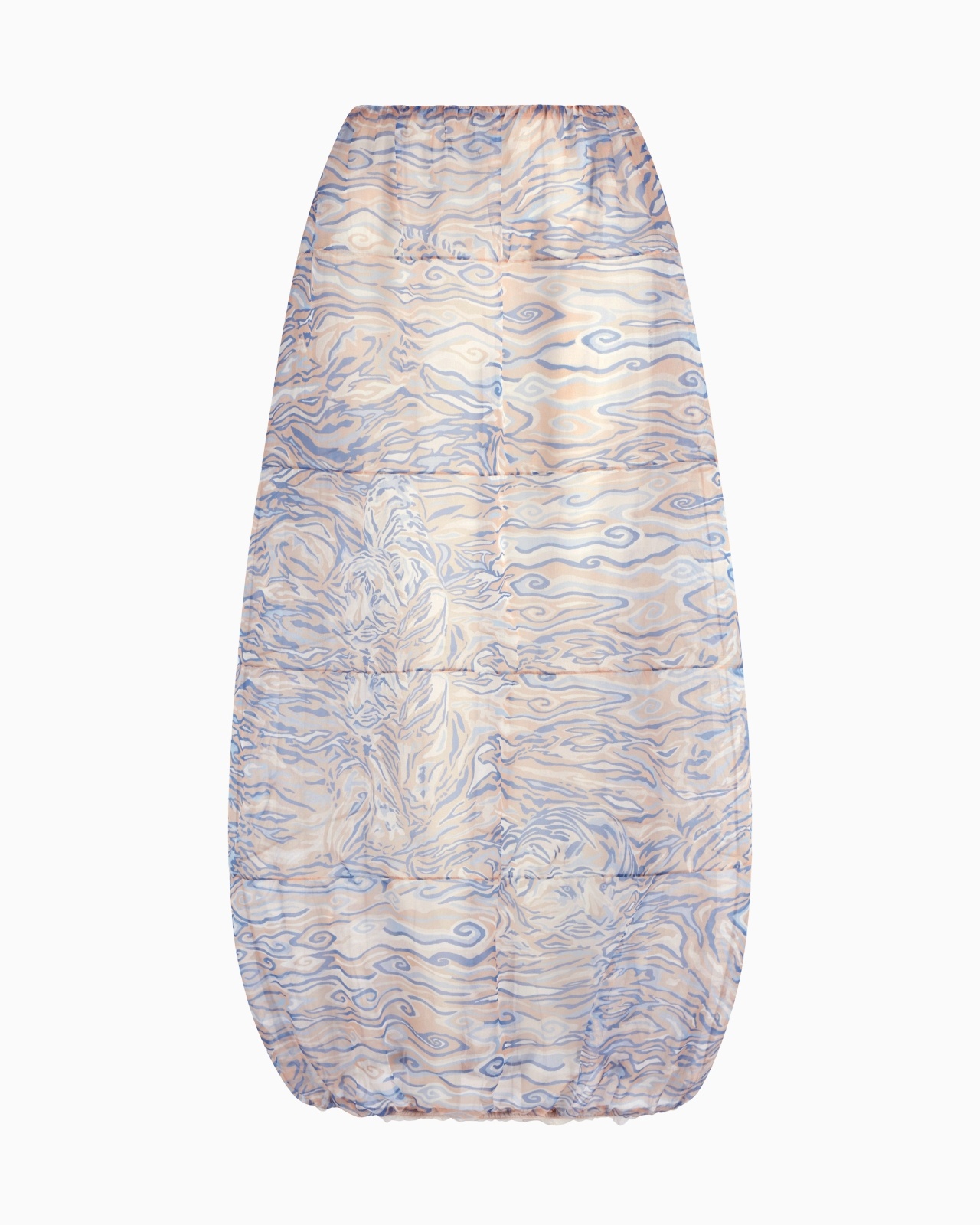PRINTED SILK-ORGANZA, LONG SKIRT - 1