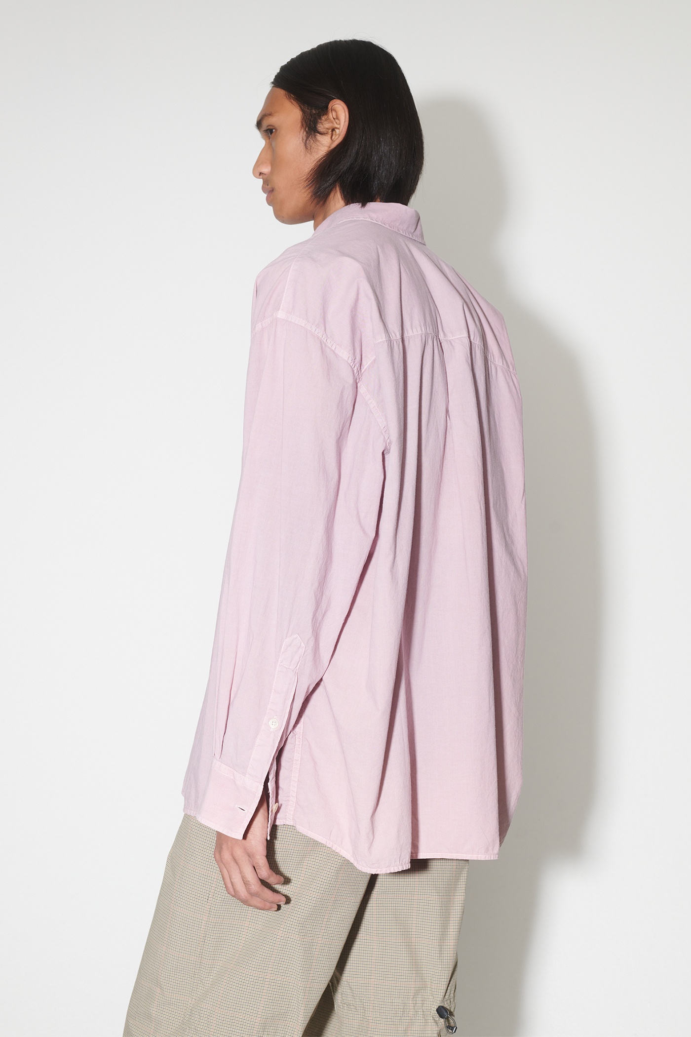 Borrowed BD Shirt Dusty Lilac Cotton Voile - 4