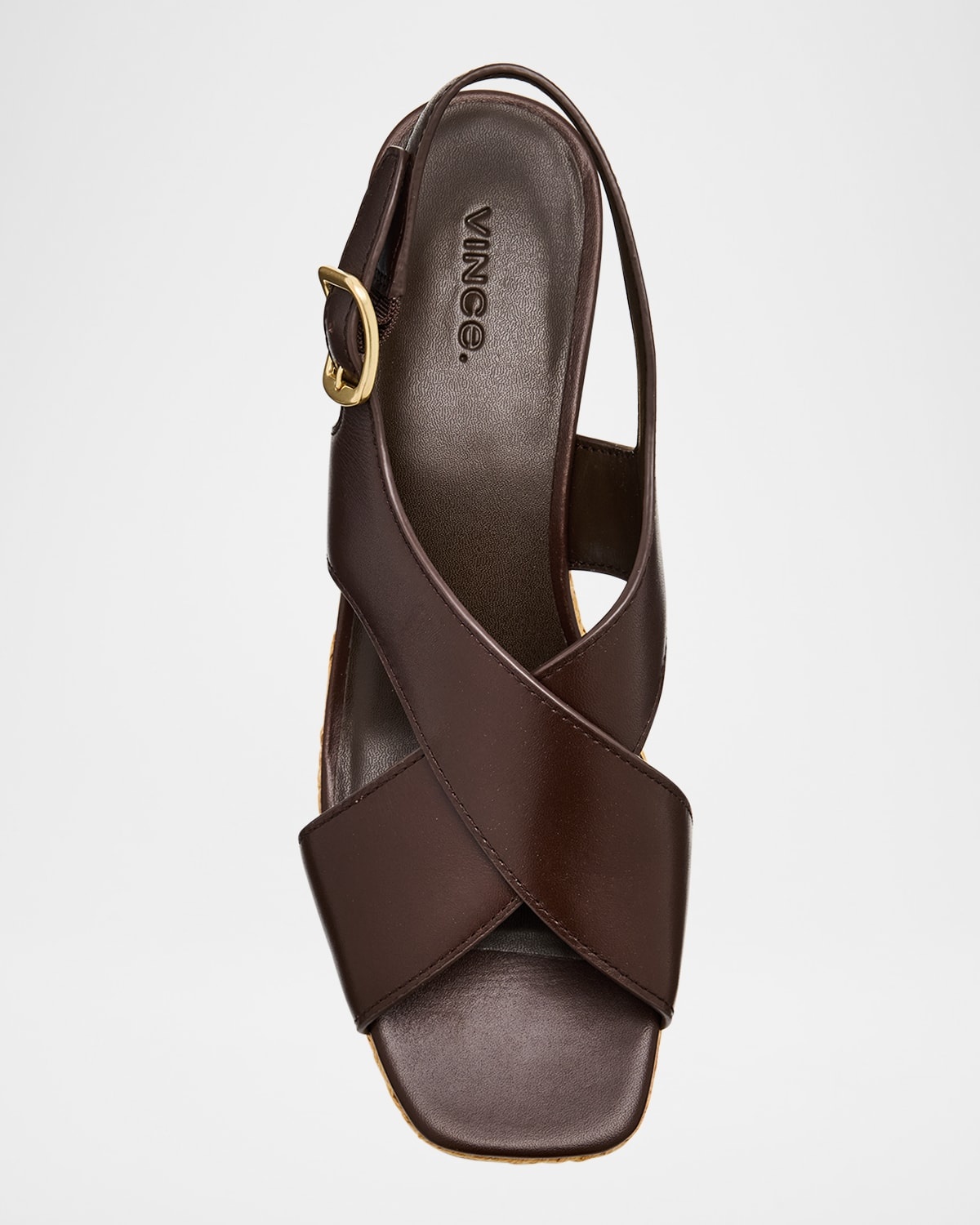 Clementina Leather Crisscross Platform Sandals - 5