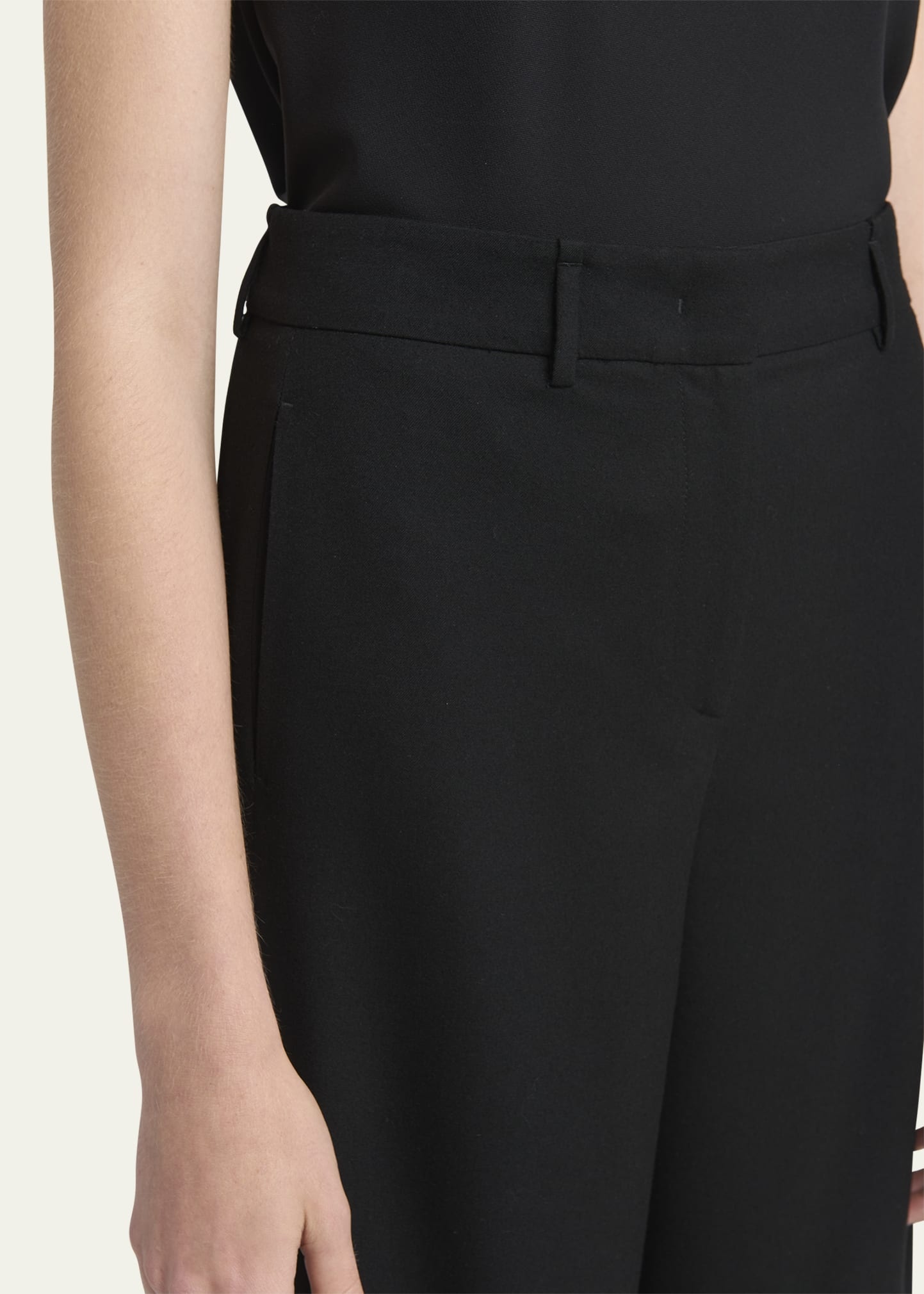 Fluid Wool Straight-Leg Trousers - 5