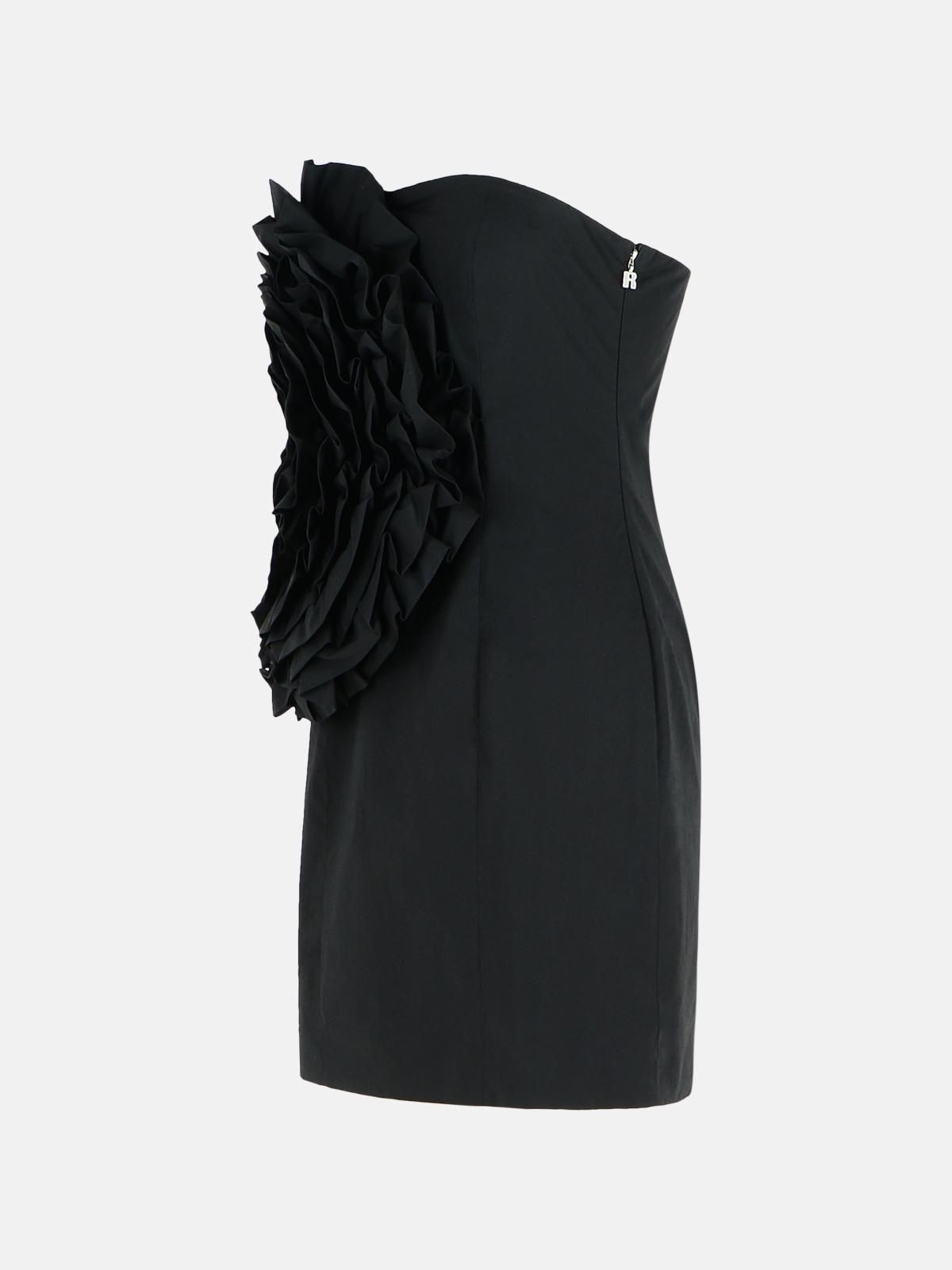 'FLOWER' BLACK COTTON DRESS - 2