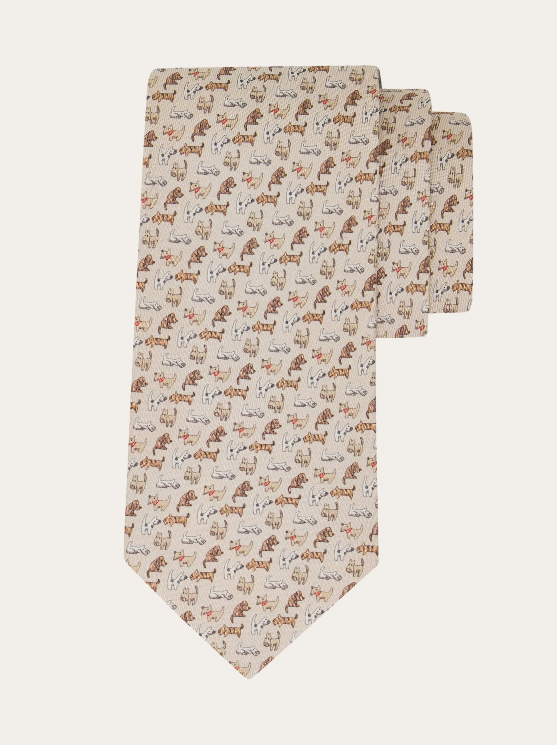 Dogs print silk tie - 1