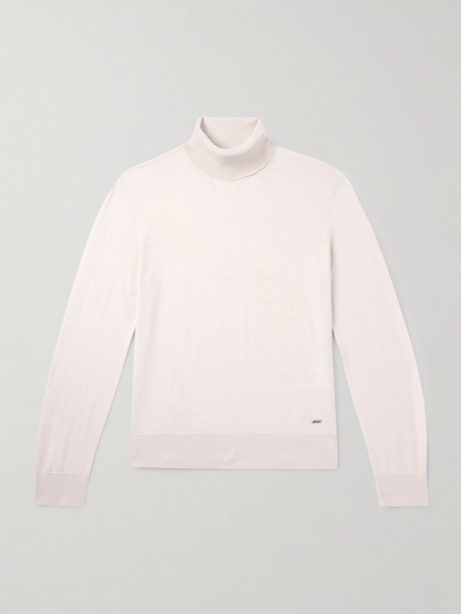 Cashmere and Silk-Blend Rollneck Sweater Ecru - 1