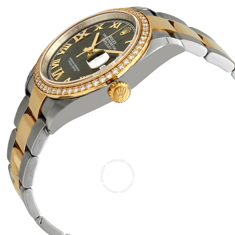 Rolex Datejust 36 Green Diamond Dial Men's Steel and 18kt Yellow Gold Watch 126283GNRDO - 2