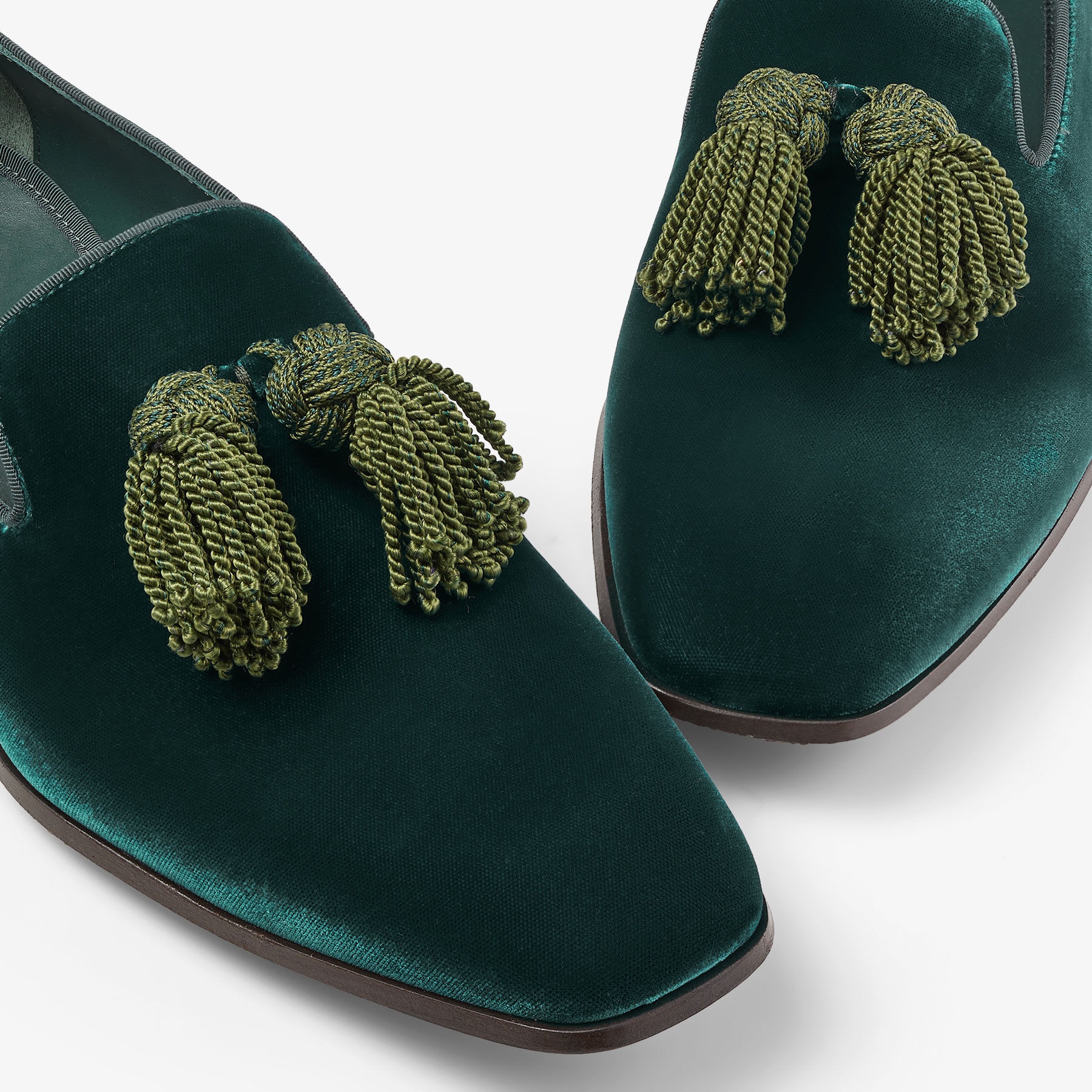 Foxley/M
Dark Green Velvet Slippers - 3