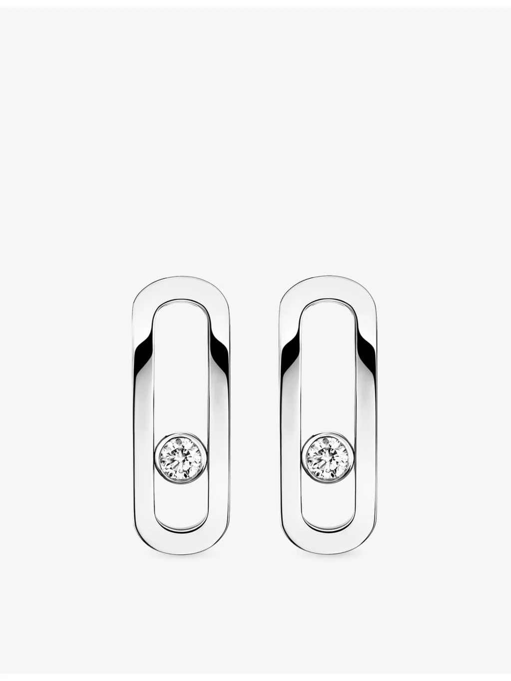 Move Uno 18ct Gold And 0.16ct Diamond Earrings - 1