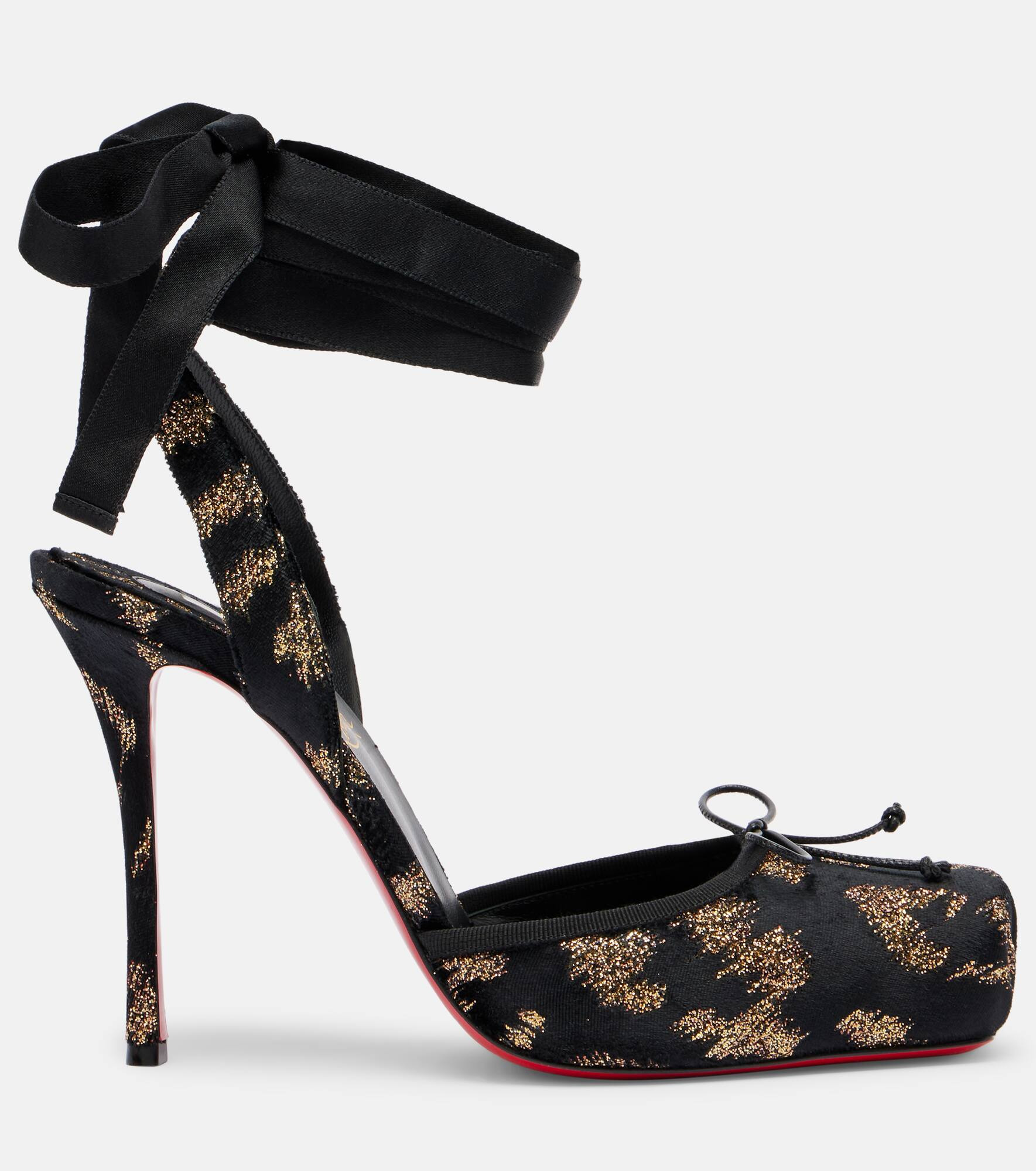 Cassia 100 velvet and lamé pumps - 4