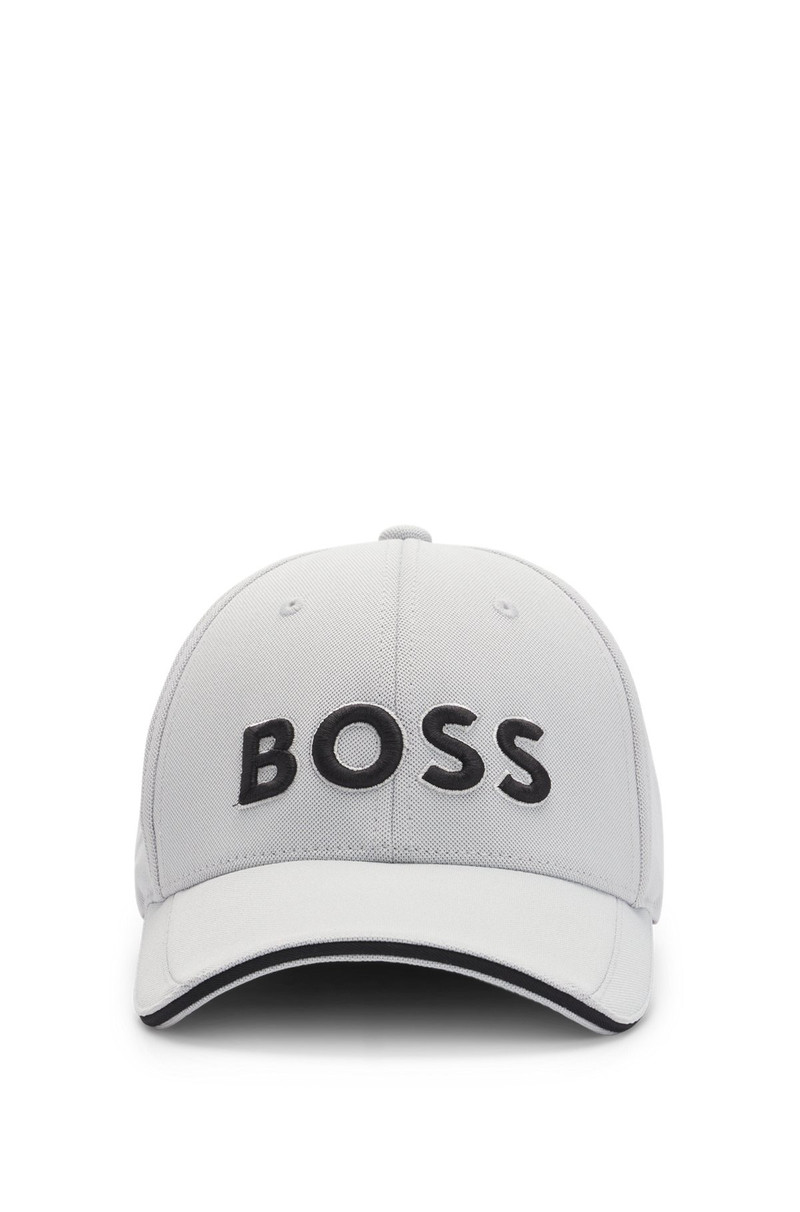 BOSS KNITTED-PIQUÉ SIX-PANEL CAP WITH EMBROIDERED LOGO outlook
