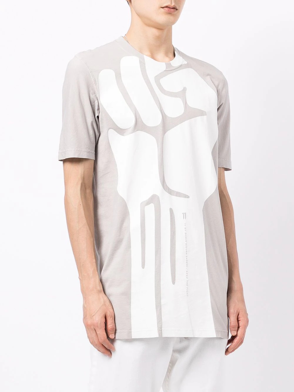 fist-print cotton T-shirt - 3