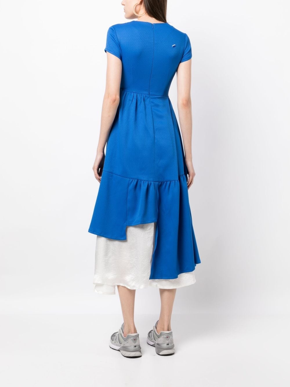 layered asymmetric midi dress - 4