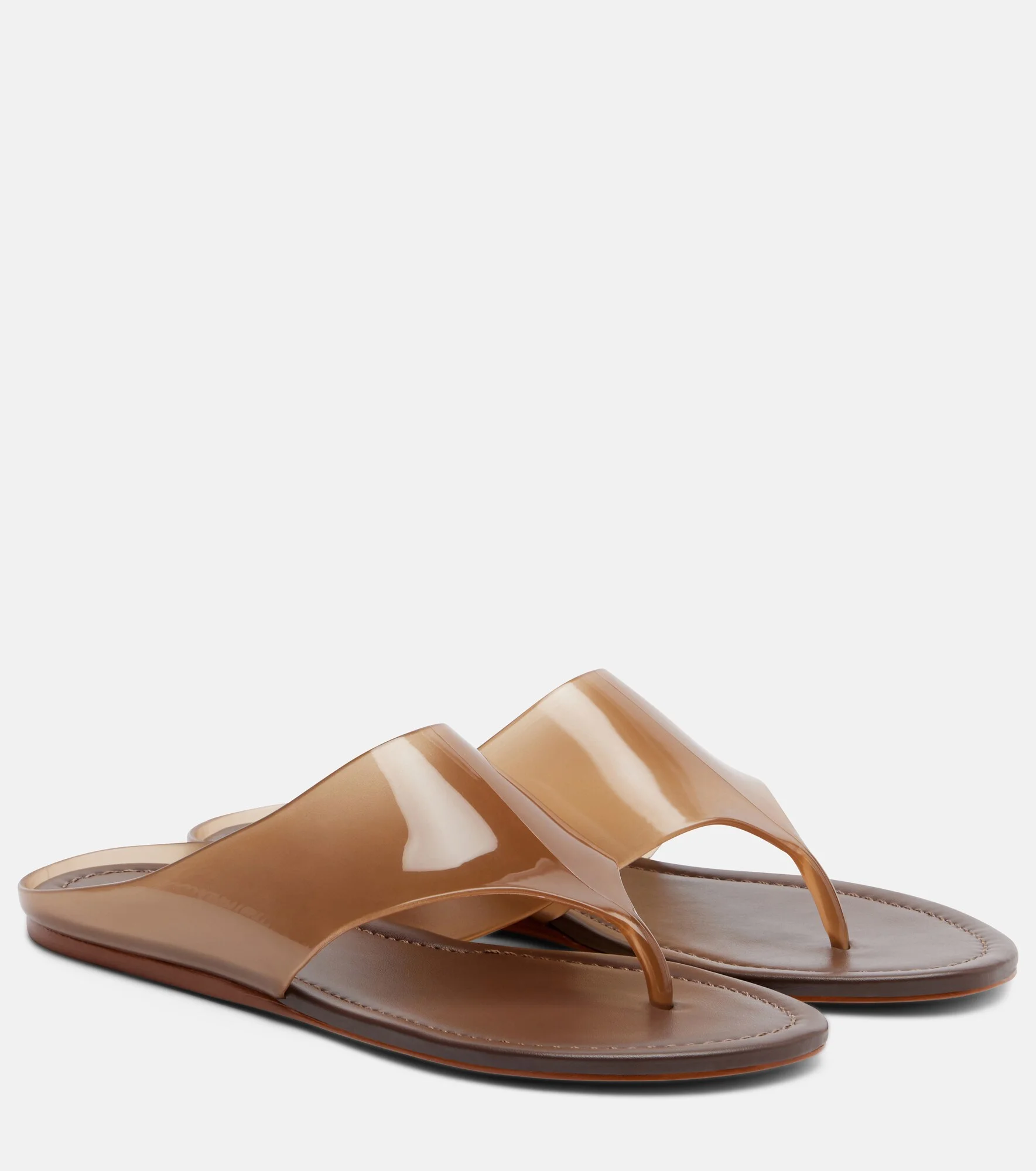 Leather-lined thong sandals - 1