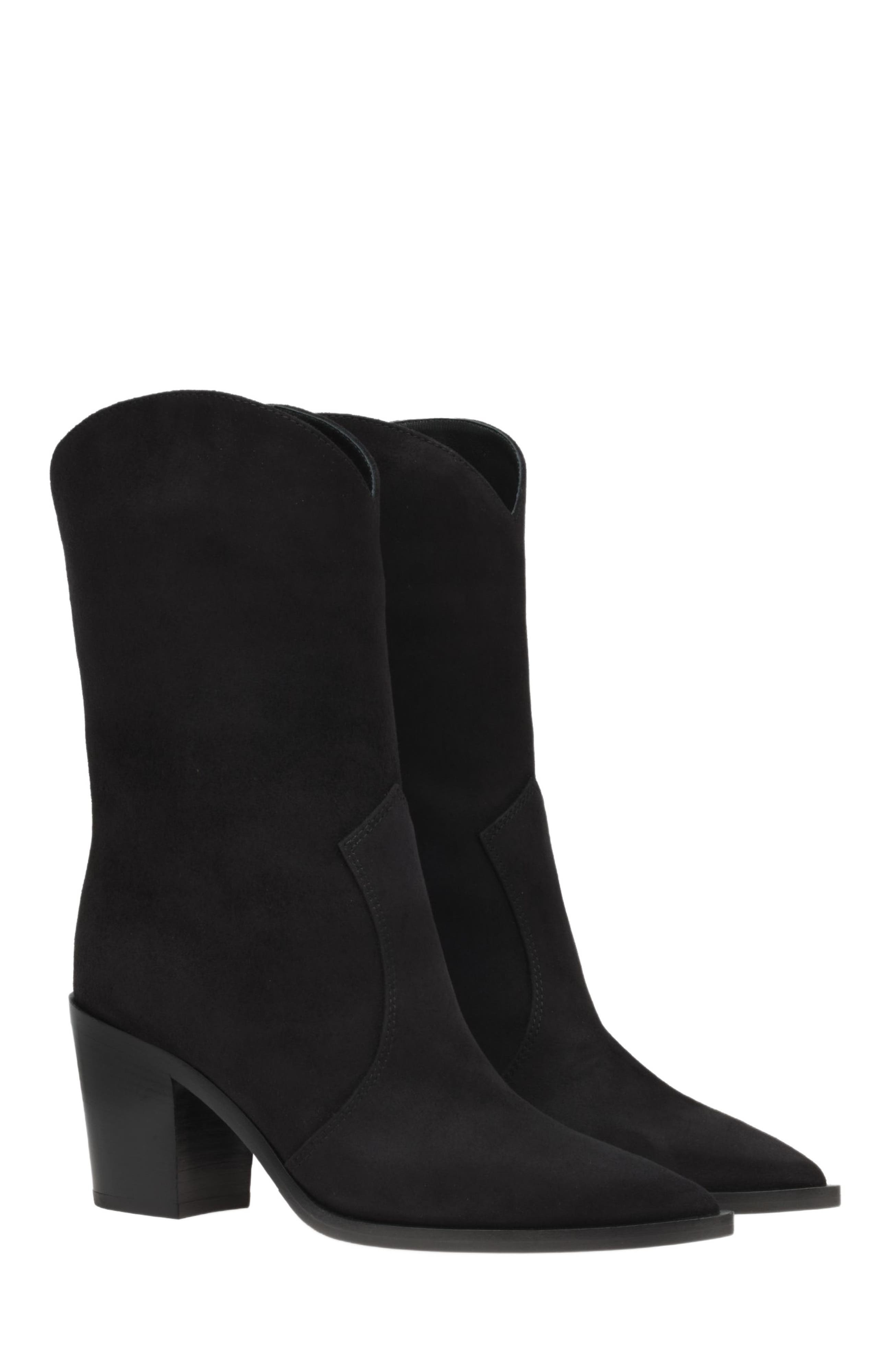 Gianvito Rossi Denver Bootie in Black Suede at Nordstrom - 2