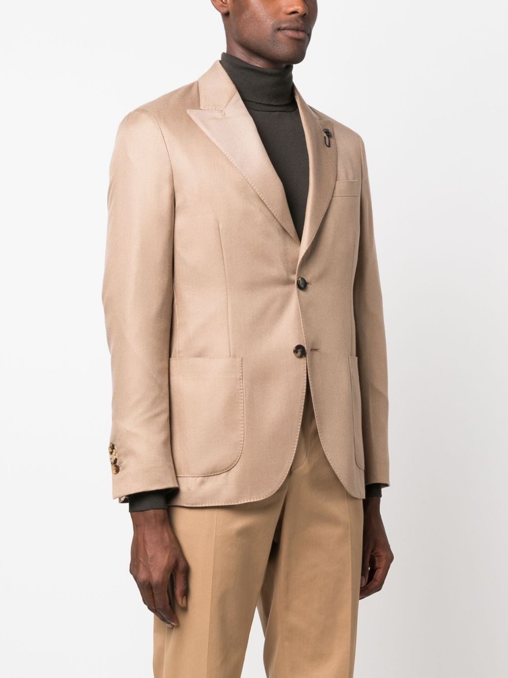 slim-cut single-breasted blazer - 3