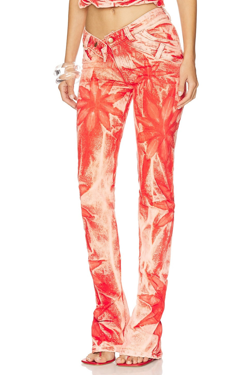 MASHA POPOVA Flower Bell Bottom Asymmetric Skinny outlook