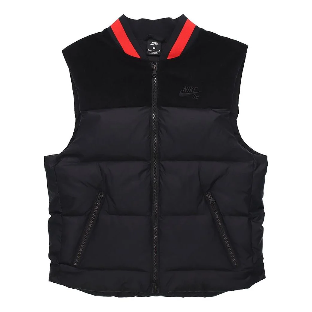Nike SB Skateboard Stand Collar Skateboard Sleeveless vest Black CK5470-010 - 1