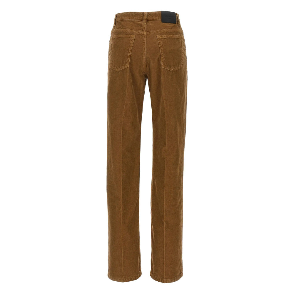 Saint Laurent Brown Trousers - Straight Trousers Women - 2