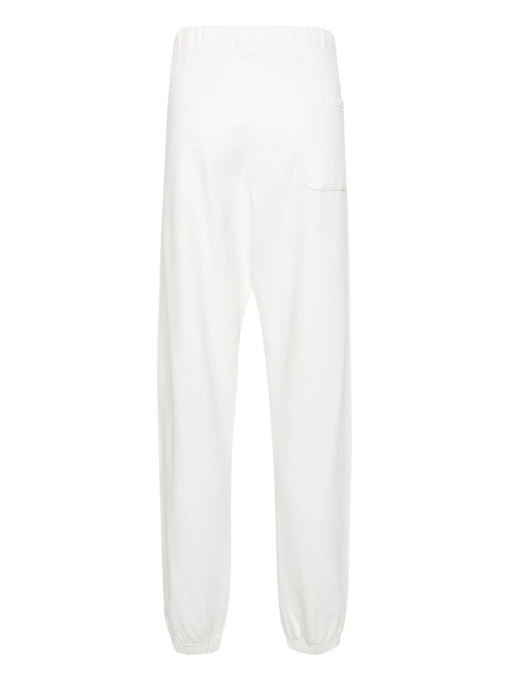 logo-patch cotton track trousers - 2
