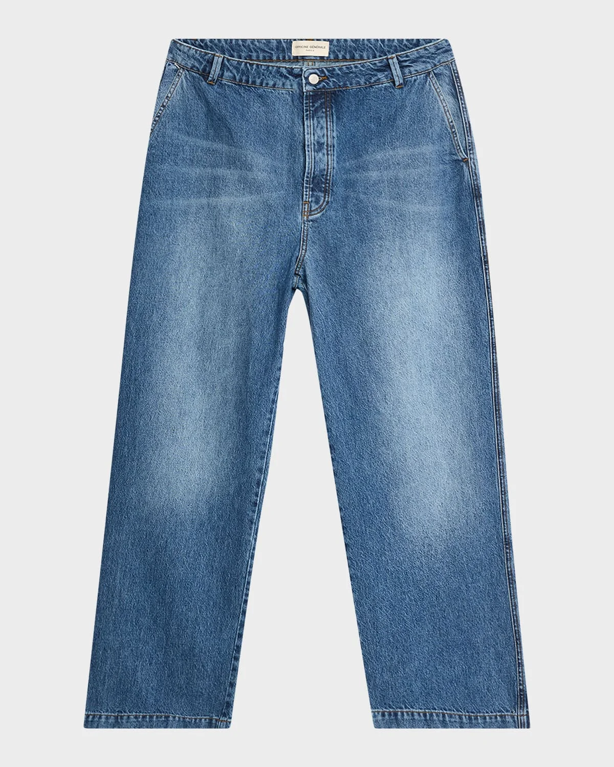 Denim Straight-Leg Jeans - 1