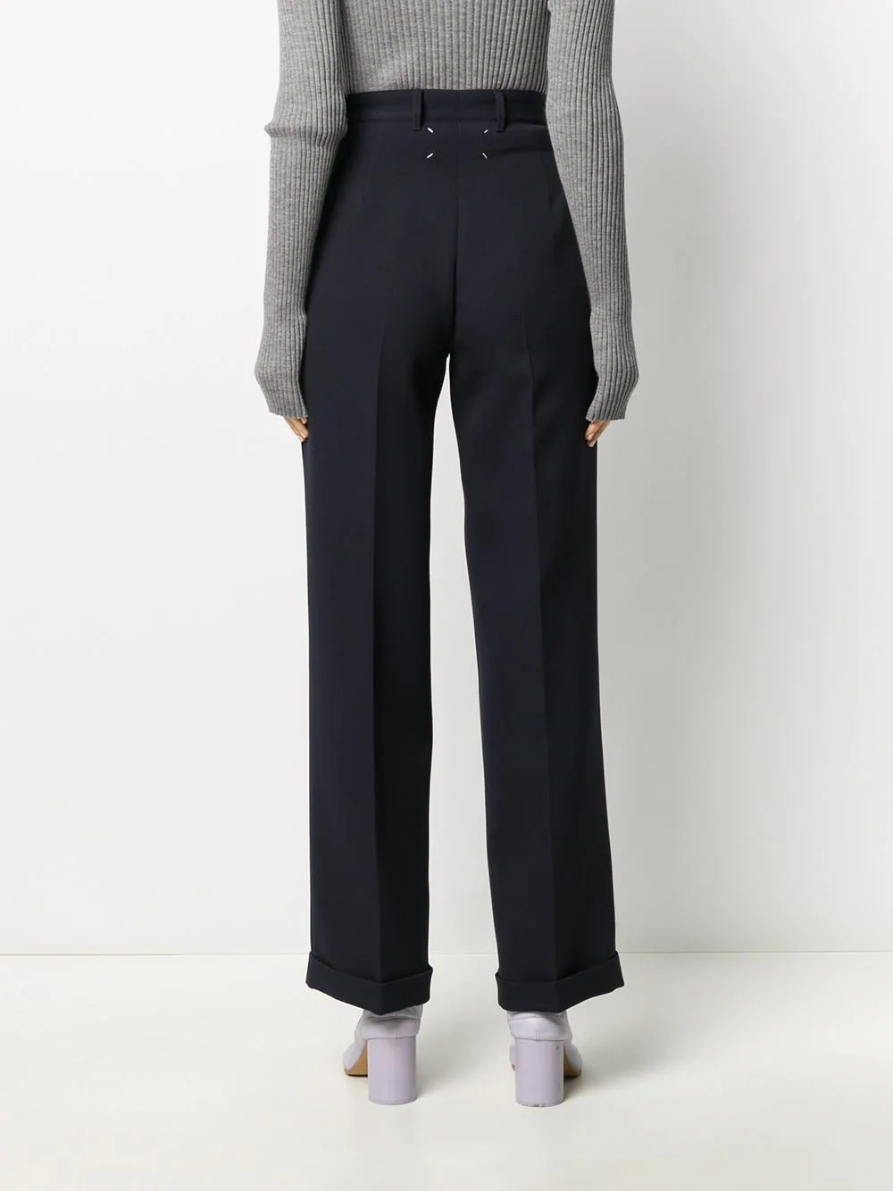 tailored straight-leg trousers - 4