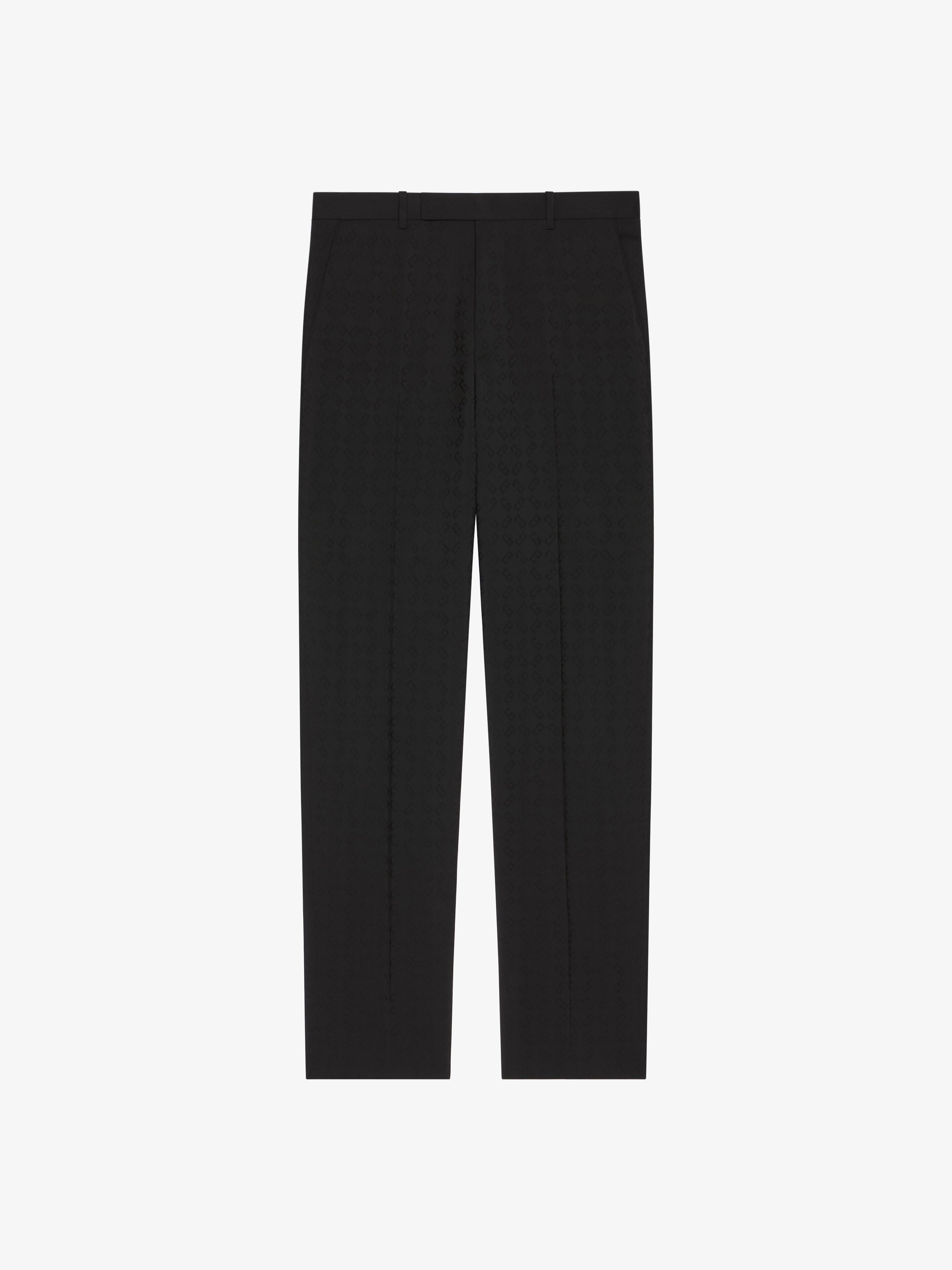 SLIM FIT TAILORED PANTS IN MONOGRAM 72 JACQUARD - 1