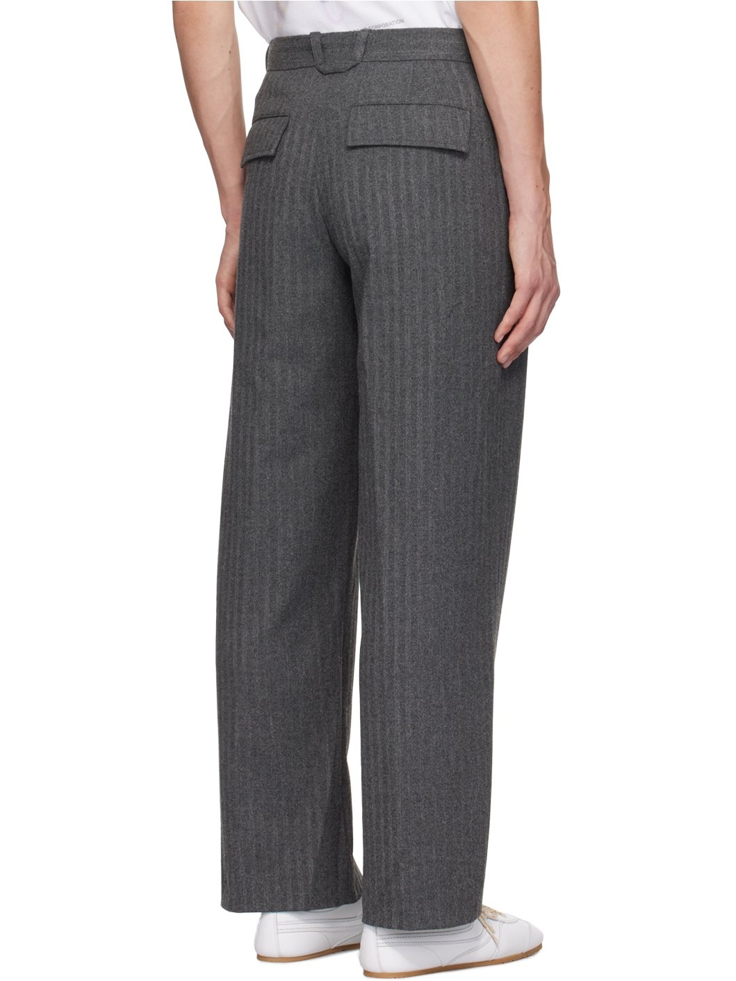 Gray Pleated Trousers - 3