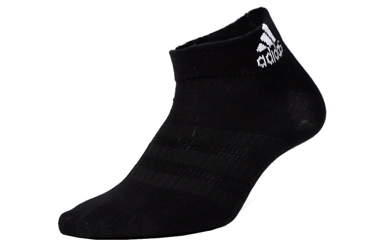 adidas Unisex Cush Ank 3pp Letter Logo Printing Sports Sock Black DZ9379 - 4