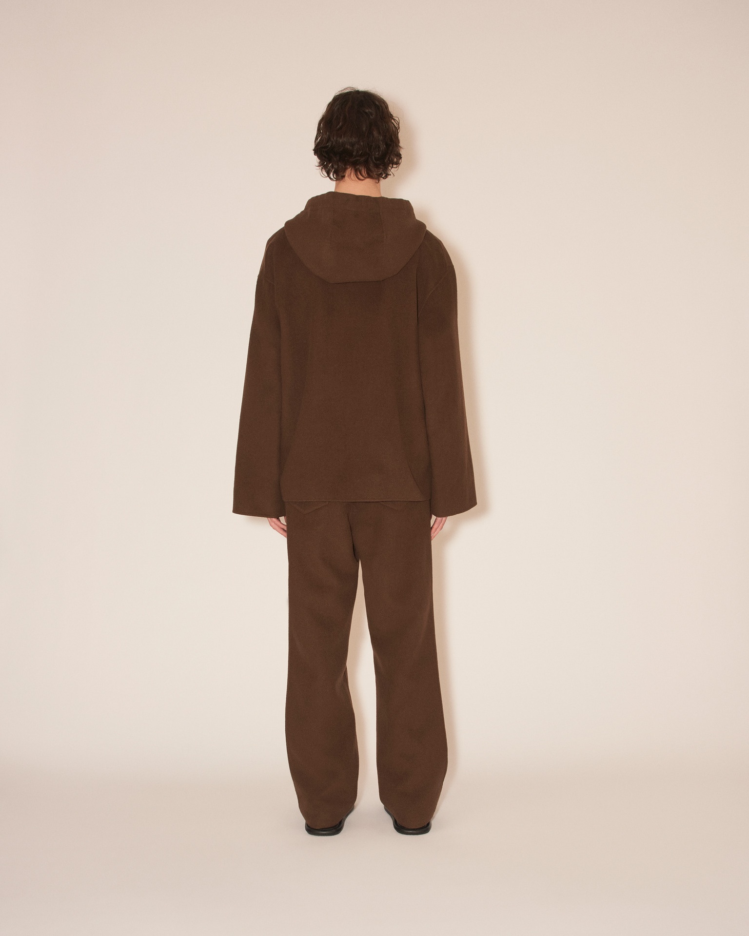 MOSHE - Light double wool smock - Soil - 2