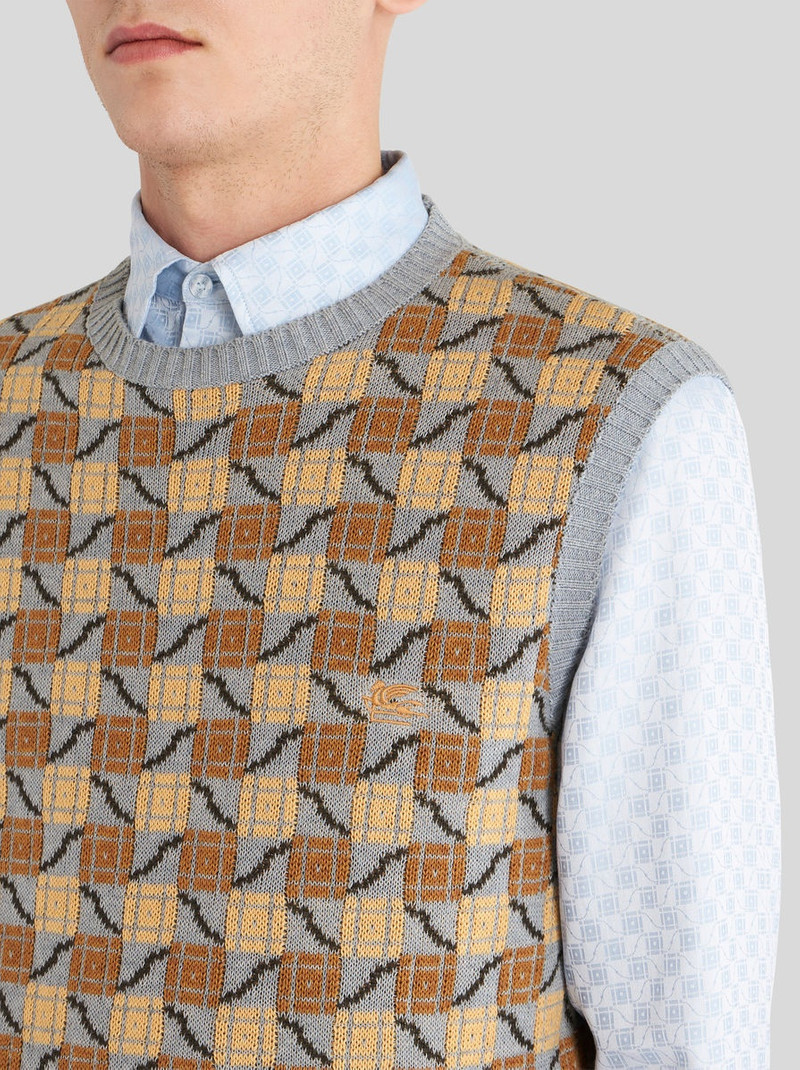 Etro GEOMETRIC PATTERN KNITTED GILET outlook
