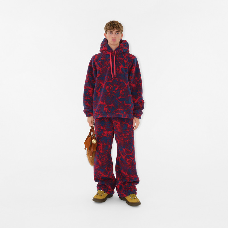 Burberry Rose Print Fleece Trousers outlook