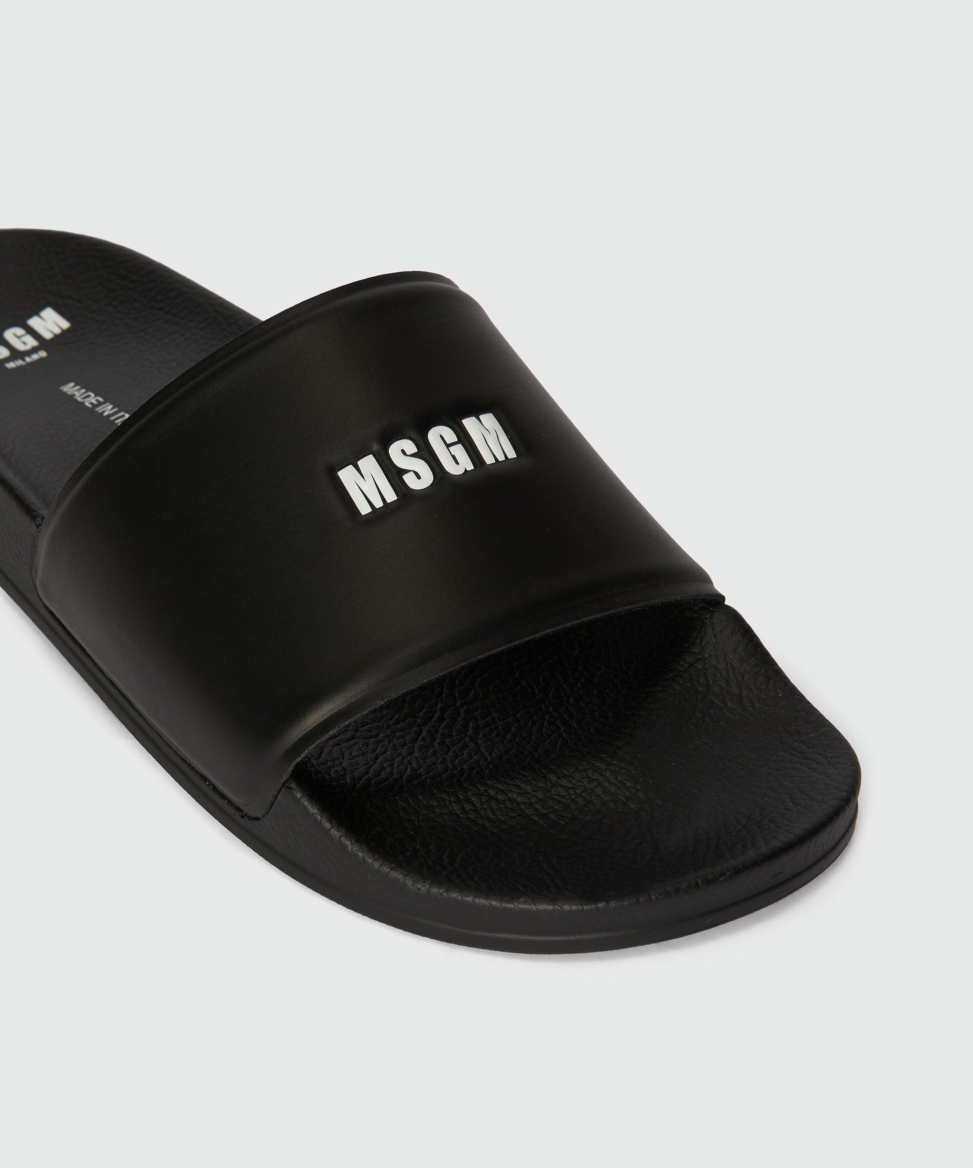 Black pool slides with MSGM micro logo - 4