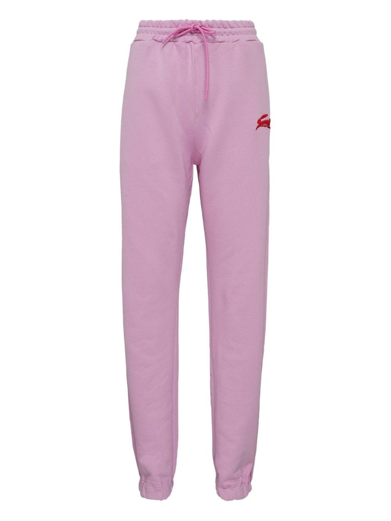 rabbit-embroidered track pants 1