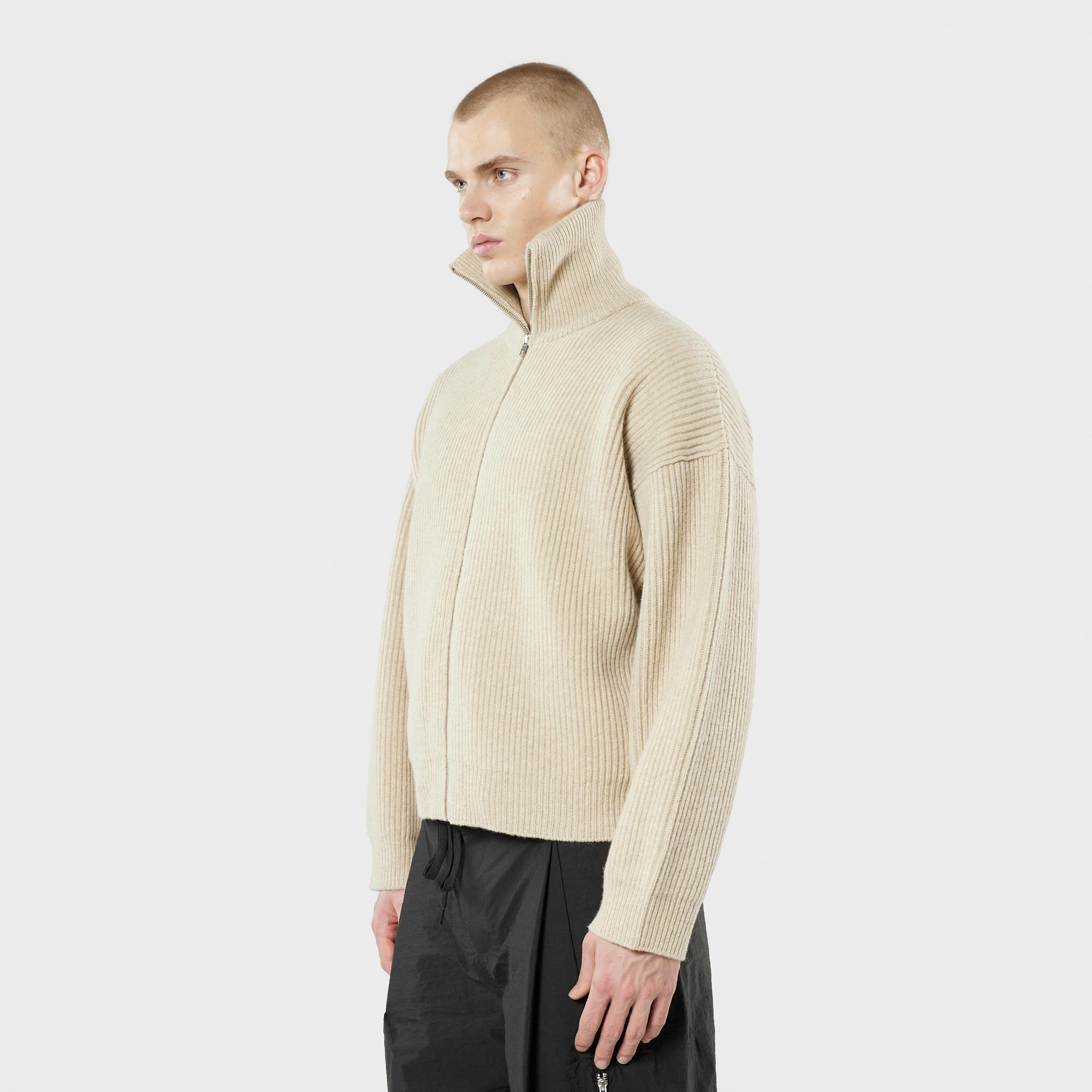 Vonarstræti Zipped Wool Sweater (Unisex) - 7
