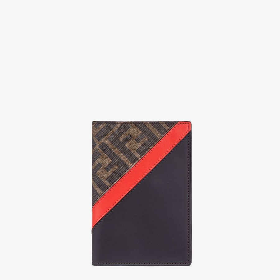 Brown fabric passport cover - 1