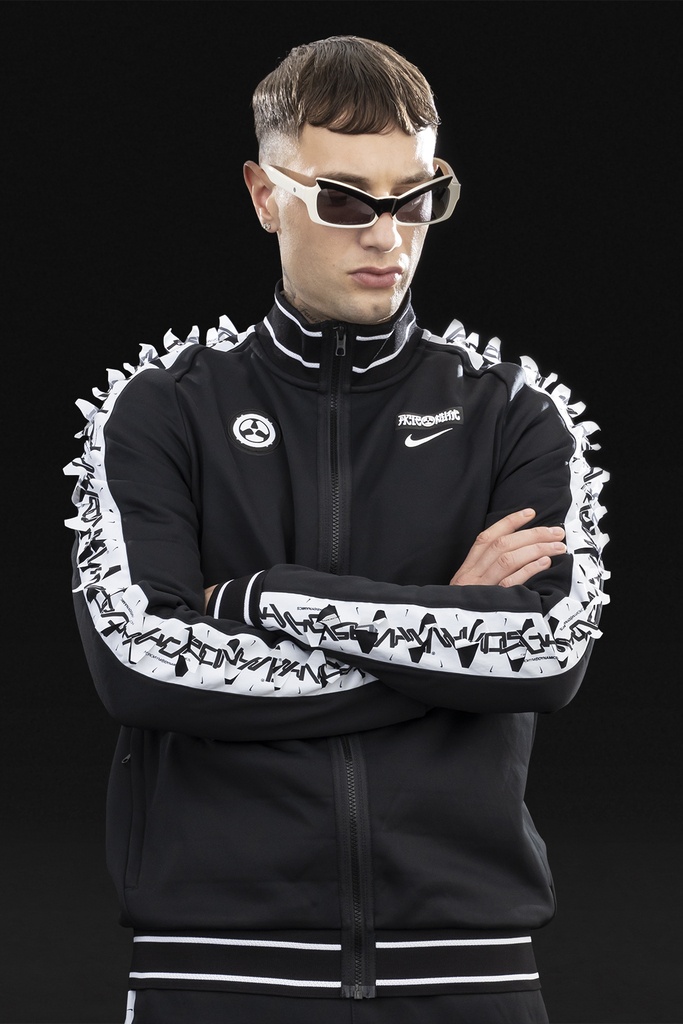 GGG-J1-010 Nike® Acronym® Track Jacket Knit BLACK/WHITE ] with GGG-P1-010 - 10
