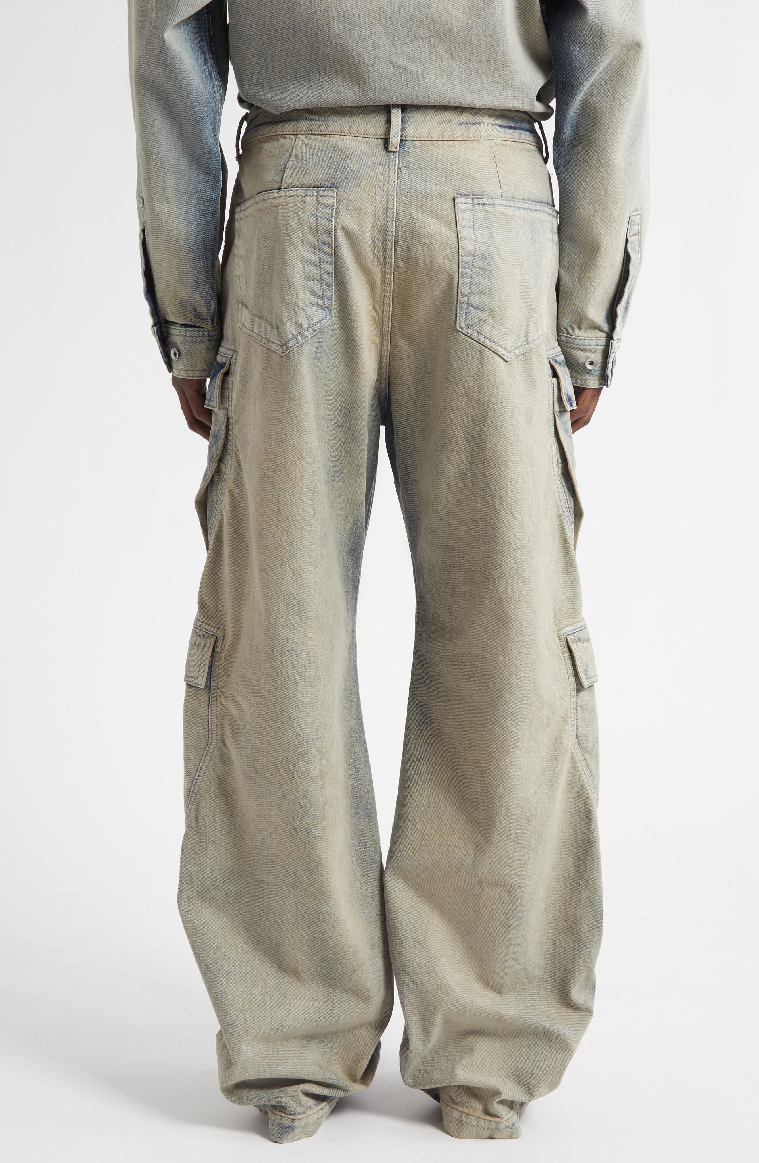Rick Owens DRKSHDW Double Cargo Jeans in Mineral Pearl at Nordstrom - 3