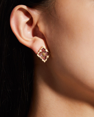 Buccellati Opera Tulle 18K Gold Red Enamel Earrings outlook