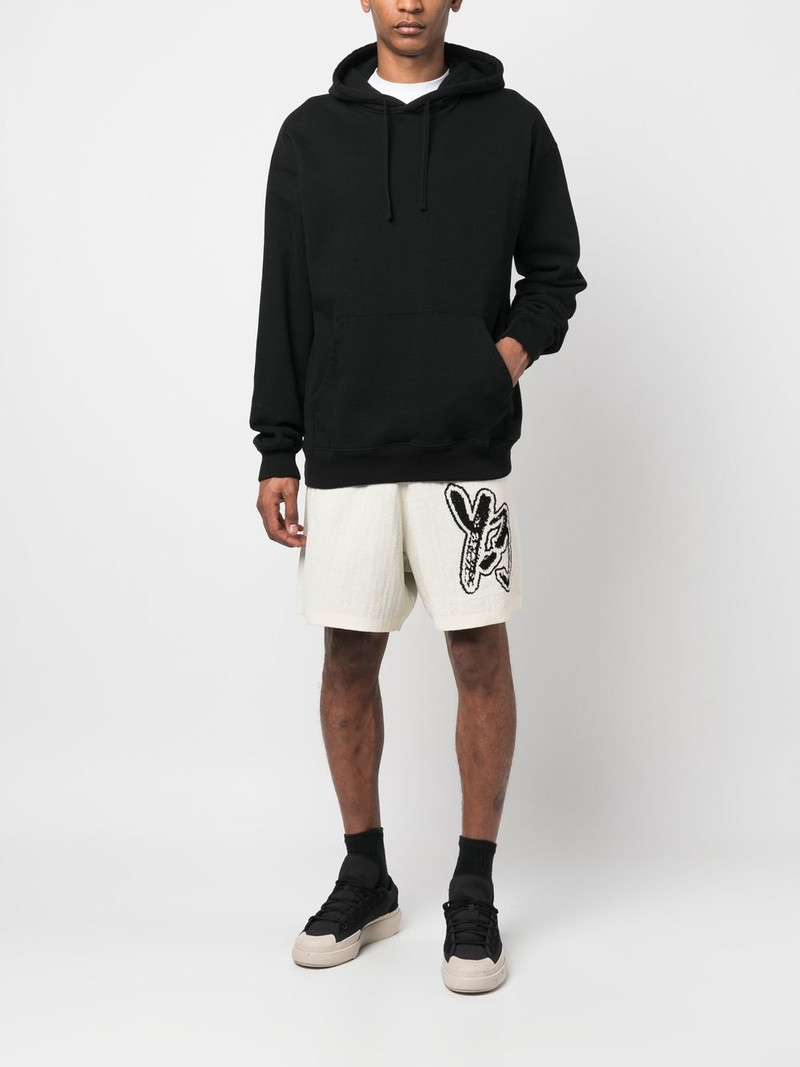 Y-3 intarsia-knit logo bermuda outlook