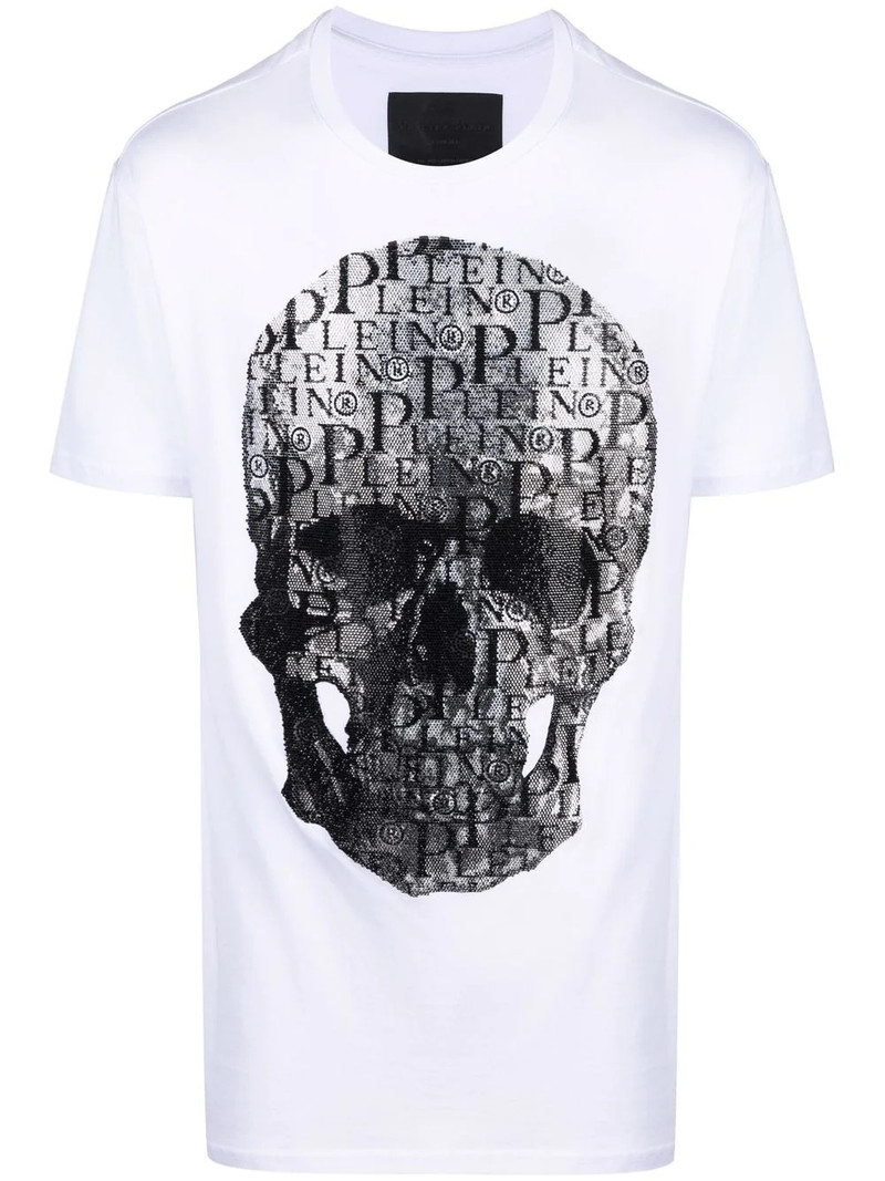 skull-print round neck T-shirt 1