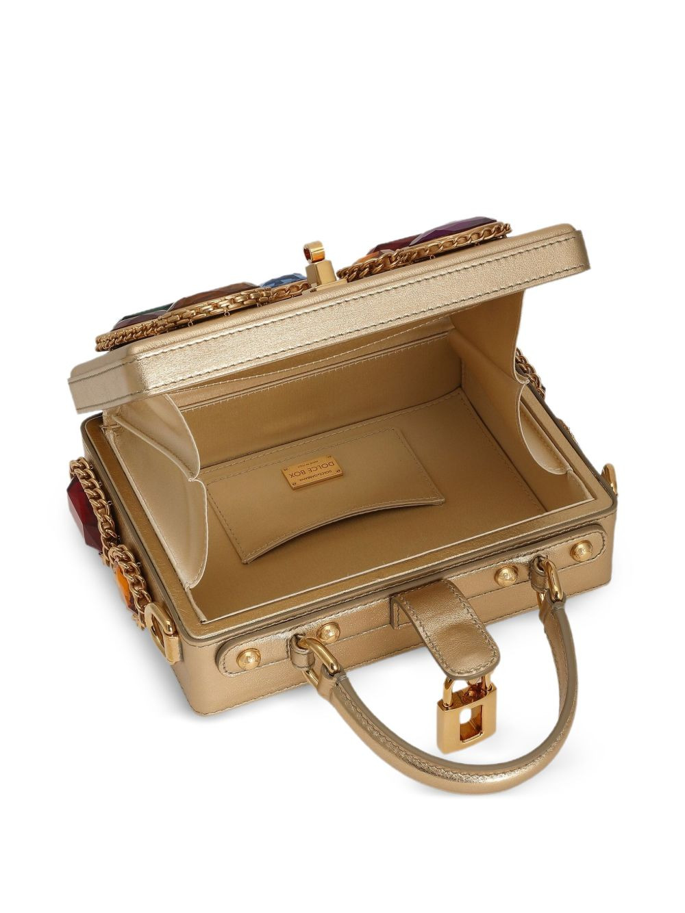 jewel-embellished box tote bag - 4