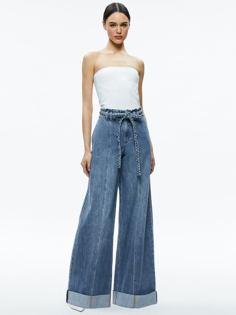 HARRIET WIDE LEG HIGH RISE PAPERBAG JEAN 5
